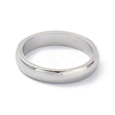 Non-Tarnish 4mm Polished Plain Dome Finger Ring for Girl Women RJEW-C012-06E-P-1