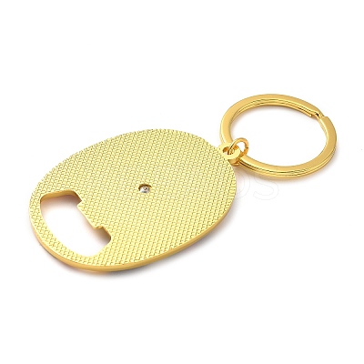 Alloy Colorful Enamel Football Bottle Opener Keychains KEYC-I119-07G-1