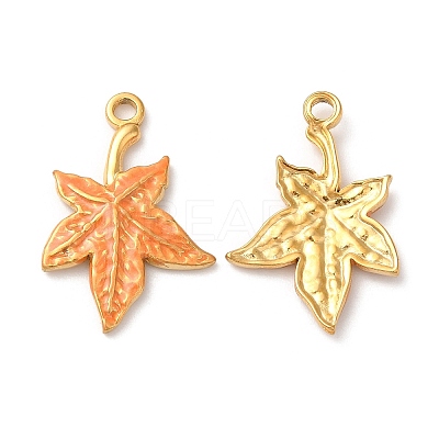 304 Stainless Steel Enamel Pendants STAS-K256-08G-03-1