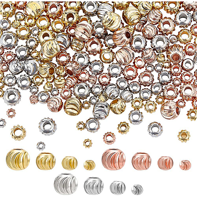 192Pcs 12 Style Brass Beads KK-BC0009-10-1