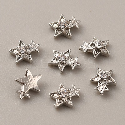 Star Zinc Alloy Rhinestone Cabochons FIND-WH0150-84P-1