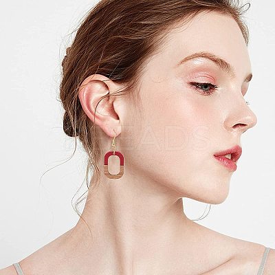 DIY Wooden Dangle Earring Making Kits DIY-OC0007-02-1