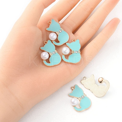 Alloy Enamel Pendants ENAM-YW0002-59-1