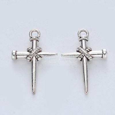 Tibetan Style Alloy Pendants TIBE-R316-109AS-RS-1