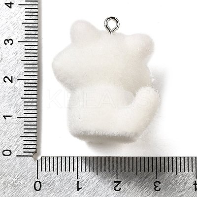 Flocky Resin Pendants RESI-E059-04C-1