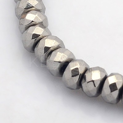 Electroplate Non-magnetic Synthetic Hematite Beads Strands G-J208F-06-1