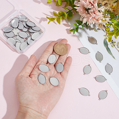 50Pcs 304 Stainless Steel Cabochon Connector Settings STAS-HY0001-87-1