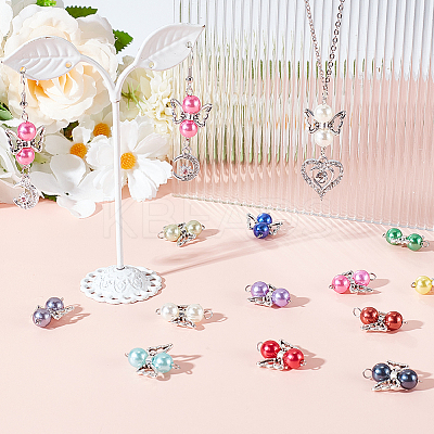 Acrylic & Alloy Connector Charms PALLOY-GO00019-1