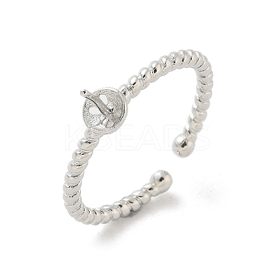 Brass Cup Peg Open Cuff Ring Settings KK-G518-02P-02-1