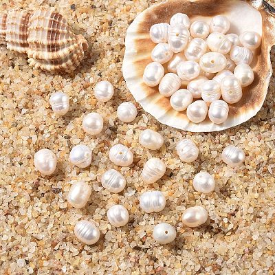 10Pcs Natural Cultured Freshwater Pearl Beads PEAR-YW0001-38-1