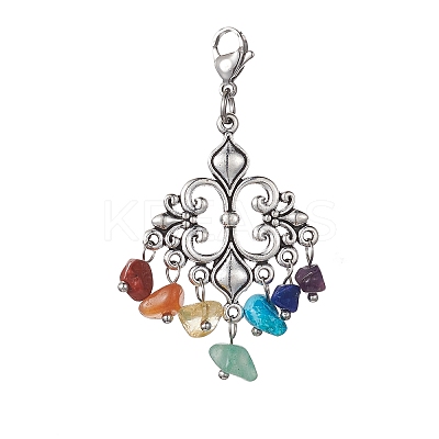 Tibetan Style Alloy Pendant Decorations HJEW-JM01291-02-1