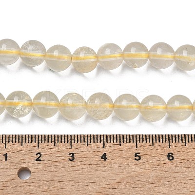 Natural Lemon Quartz(Heated) Beads Strands G-K365-F02-8mm-1