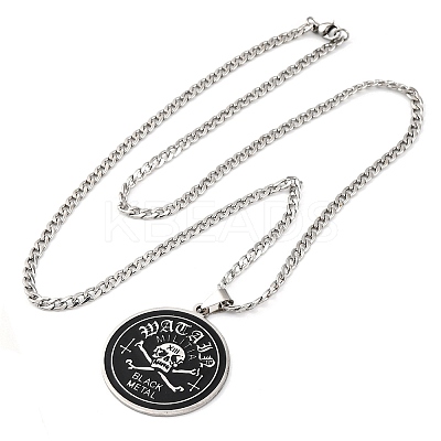 201 Stainless Steel Pendant Necklaces LS-NJEW-C066-05P-1
