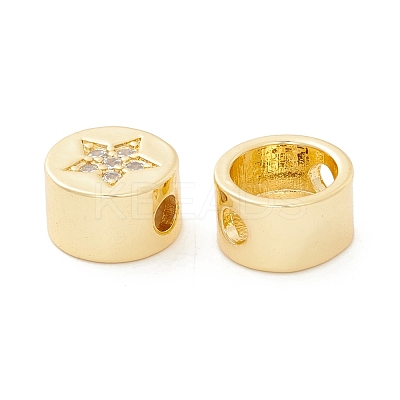Rack Plating Eco-Friendly Brass Beads KK-K267-06G-1