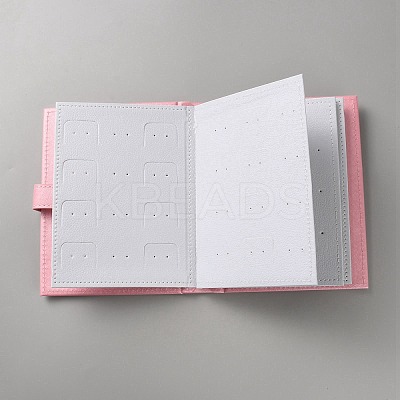 Imitation Leather Earrings Storage Display Organizer Album CON-WH20014-002-1