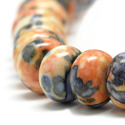 Synthetic Ocean White Jade Beads Strands LS-G-S257-5x10mm-12-1
