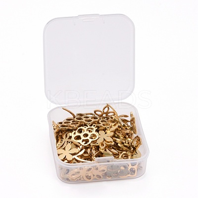100Pcs 10 Style 304 Stainless Steel Pendants STAS-LS0001-32G-1