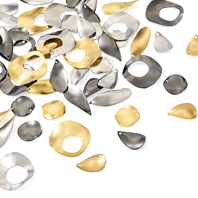 72Pcs 12 Style Brass Pendants FIND-SW0001-24-1