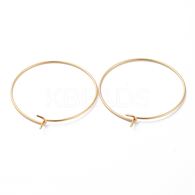 316 Stainless Steel Hoop Earring Findings STAS-J025-01D-G-1