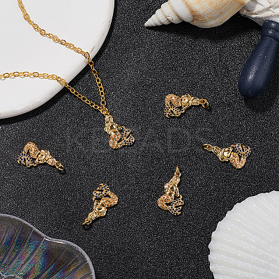 8Pcs Brass Micro Pave Cubic Zirconia Pendants KK-BBC0014-40-1