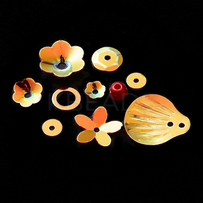 Rainbow Iridescent PVC Paillette/Sequins Beads & Links & Pendants LS-PVC-C001-01D-1