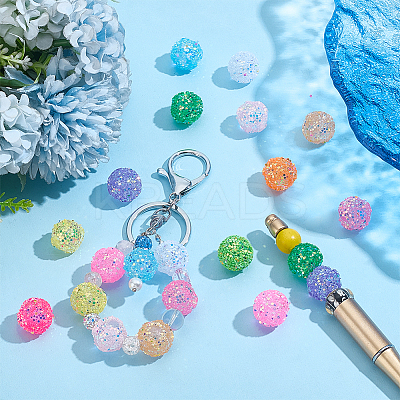 24Pcs 12 Colors Opaque Acrylic Beads FIND-PH0027-61-1