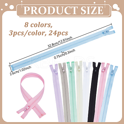 24Pcs 8 Colors Garment Accessories FIND-NB0006-77A-1