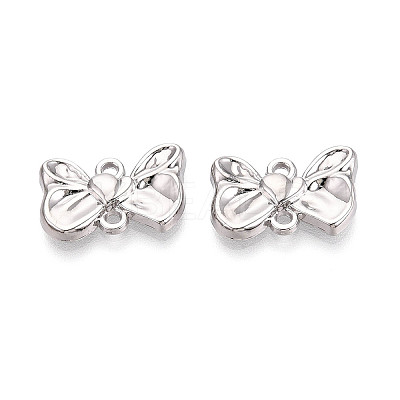 Alloy Bowknot Links Connector Charms PALLOY-T091-35P-1