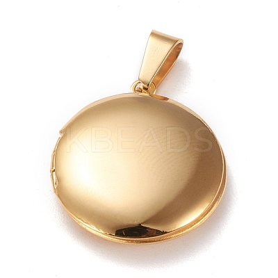 Ion Plating(IP) 316 Stainless Steel Locket Pendants X-STAS-K197-07G-1