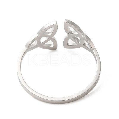 Non-Tarnish 304 Stainless Steel Open Cuff Ring LS-RJEW-Z026-06P-1