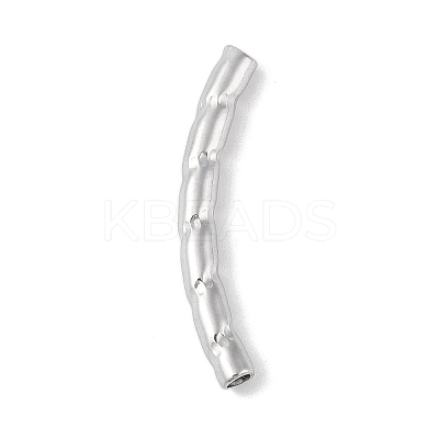 304 Stainless Steel Curved Tube Beads LS-STAS-M071-03H-P-1