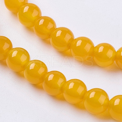 Natural Agate Beads Strands X-G-G583-6mm-04-1