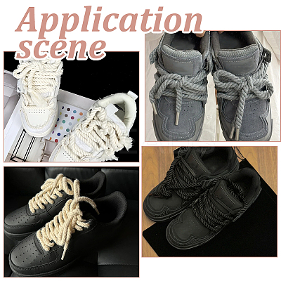 4 Pairs Cotton Shoelaces FIND-FH0012-04A-1