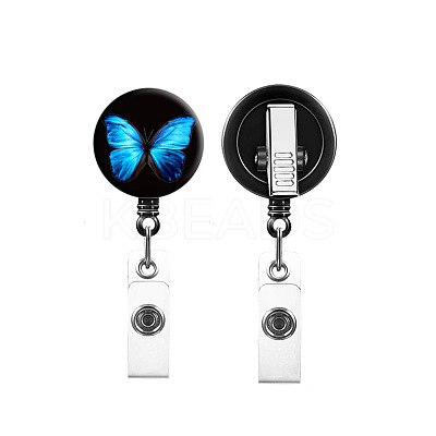 Plastic Butterfly Retractable Badge Reel BUER-PW0001-097B-03-1