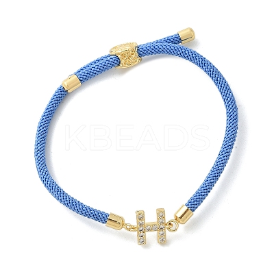 Adjustable Nylon Cord Bracelets X-BJEW-C096-01G-08-1