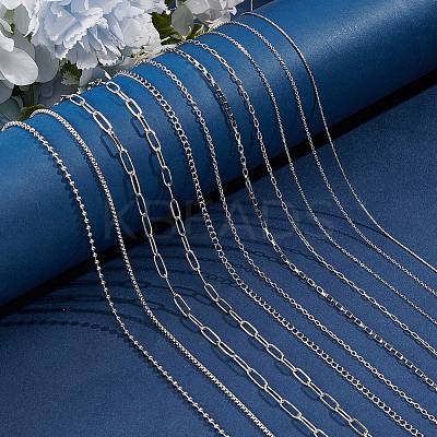32M 12 Styles 304 Stainless Steel Cable Chains CHS-SP0001-05-1