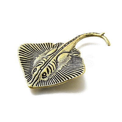 Brass Manta Ray Figurine Statue for Living Room Table Home Decoration DJEW-Q008-08AB-1