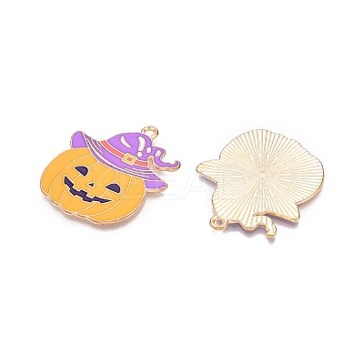 Halloween Theme Alloy Enamel Pendants PALLOY-N176-30-RS-1