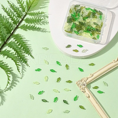 800Pcs 5 Colors Transparent Acrylic Charms TACR-FS0001-56-1