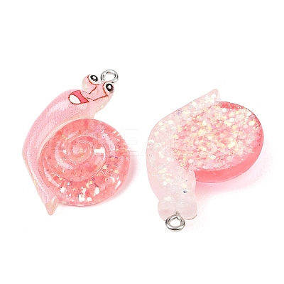 Transparent & Opaque Resin Pendants RESI-P048-02B-P-1