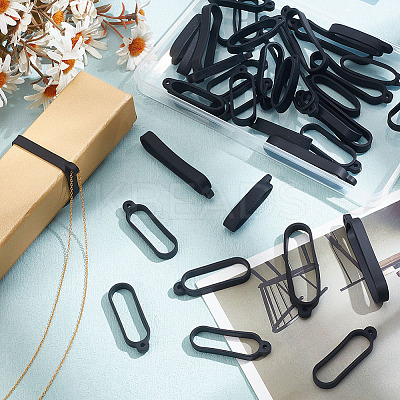 40Pcs 4 Style Anti-Lost Silicone Rings Holder SIL-DR0001-03-1