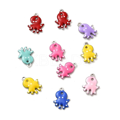 304 Stainless Steel Enamel Charms STAS-Q363-14H-P-1