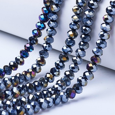 Electroplate Glass Beads Strands EGLA-A034-P2mm-B01-1