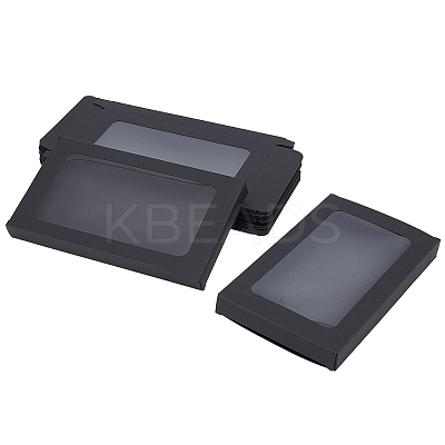 Rectangle Paper Biscuit Boxes with Clear Window CON-WH0107-01B-1