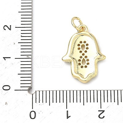 Brass Micro Pave Cubic Zirconia Pendants KK-H255-09G-03-1