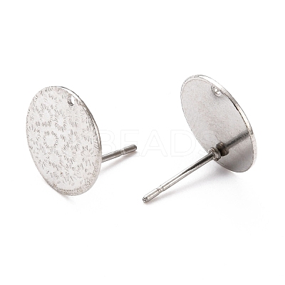 Non-Tarnish 304 Stainless Steel Stud Earring Findings STAS-H124-18P-1