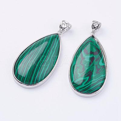 Synthetic Malachite Big Pendants G-I184-03-1