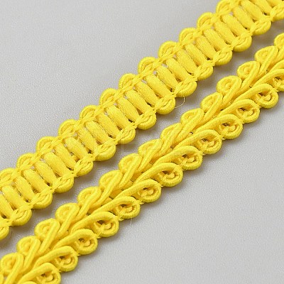 25M Polyester Braided Lace Trim OCOR-WH0082-300B-1