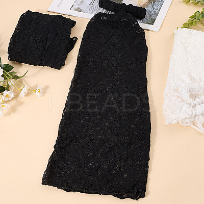 2 Pairs 2 Colors Polycotton Leg Sleeves AJEW-CY0001-29-1