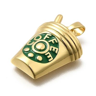 Brass Enamel Pendants X-KK-Z093-10G-1